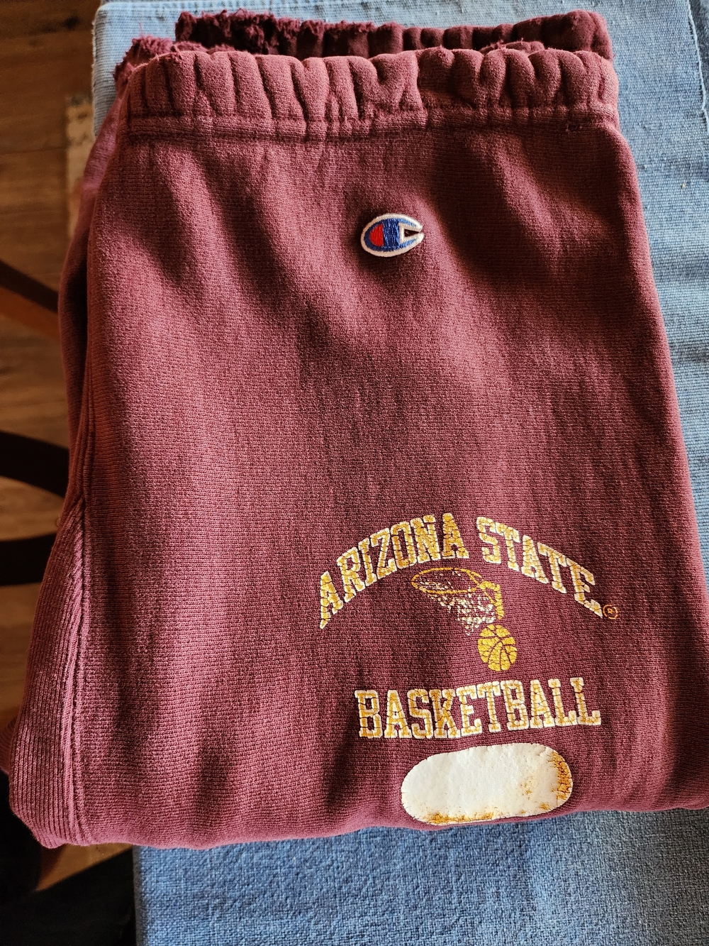 Vintage 80's Reverse Weave Champion Arizona State Basketball Sweatpants
